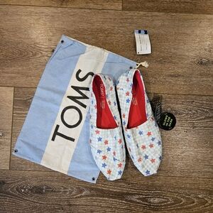 TOMS Multicolor Star Slip-Ons NWT